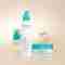 Pevonia Combination Skin products with leaves and shadows.
