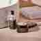 Lumafirm products next to a sink and face towel.